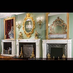 A Small White Marble Louis XVI Fireplace


