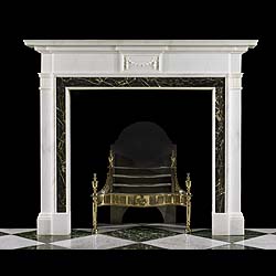 A Statuary & Portoro Marble Fire Surround