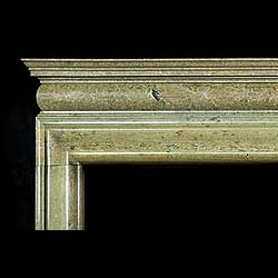 A 1930s Bolection chimneypiece in pale green Irish Connemara Marble



