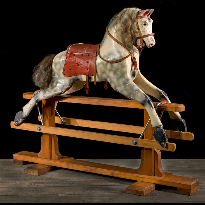 An unrestored Leeway rocking horse 
