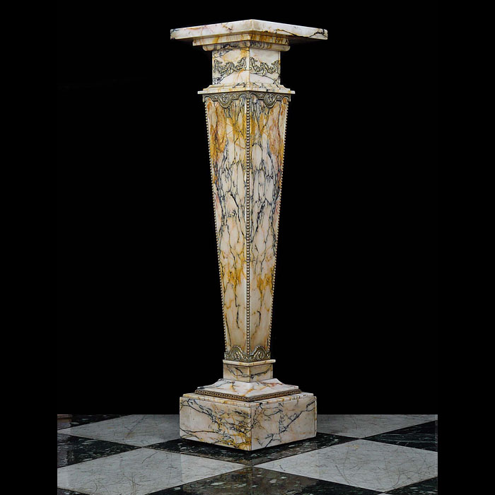  Antique marble statuary plinth Louis XVI style.   