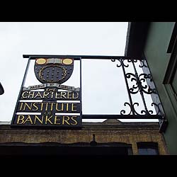 Chartered Institute of Bankers Cast Iron Sign