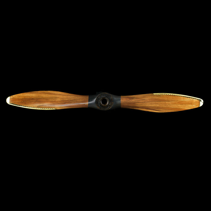 A Large Polished Walnut Aircraft Propeller