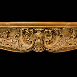 A very rare grand scale 18th century Louis XV style carved Limewood Rococo Chimneypiece


