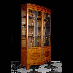 Antique George III style Mahogany Bowfront Display Cabinet
