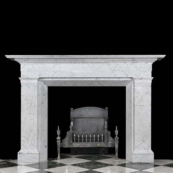 An Antique Statuary Marble William IV Chimneypiece Mantel