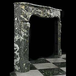 Antique Black Marble Rococo Louis XV French Chimneypiece
