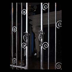 A pair of antique Art Nouveau wrought iron gates