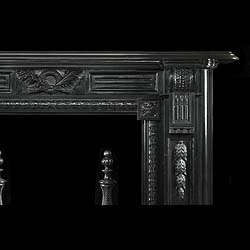 Antique Black Namur Marble Palladian manner Fireplace
