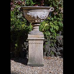 A Reconstituted Stone Classical Garden Urn