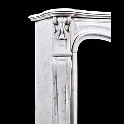 Carrara Marble Louis XV Style Fireplace