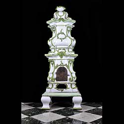 Antique German Baroque manner Ceramic Faience 
