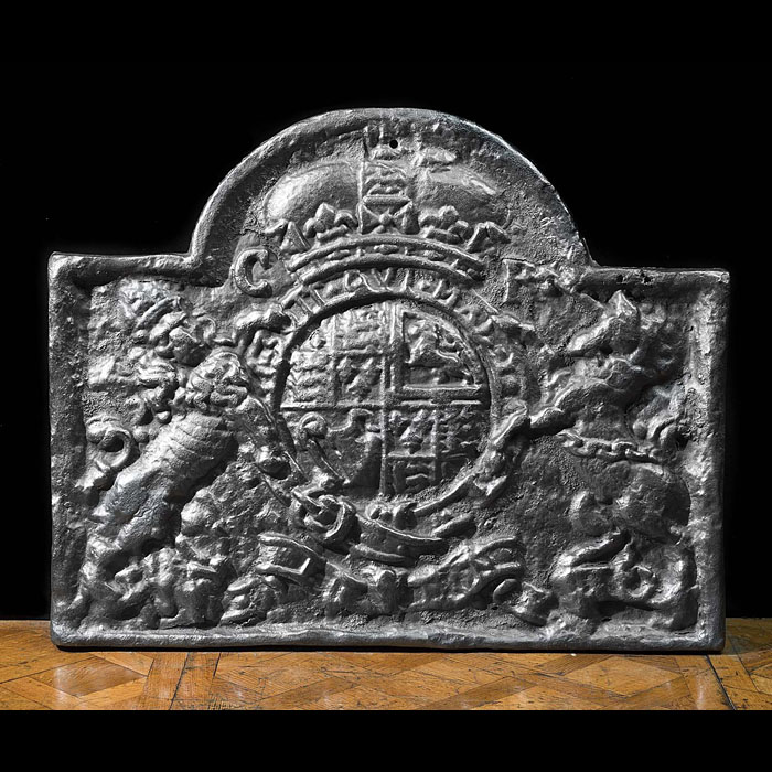 A Baroque Style Charles II Fireback    