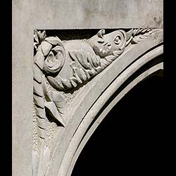 A Gothic Revival Antique Stone Fireplace