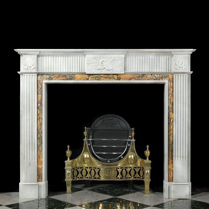 A Statuary Marble Georgian Style Chimneypiece