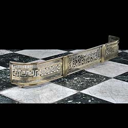 An English Regency Antique brass Fireplace Fender