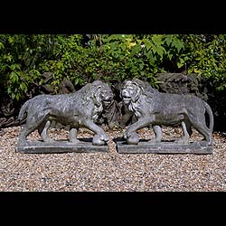 Pair of composition copies of the Medici Lions