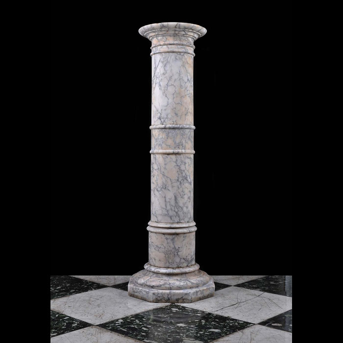 An Alabaster Display Pedestal Column