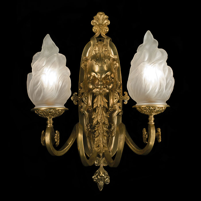 A Baroque Style Flambeau Wall Light 