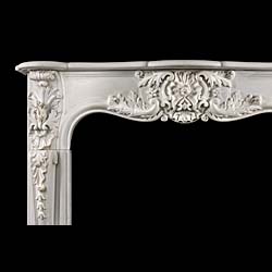An Antique Louis XV style Statuary Marble Fireplace Mantel 