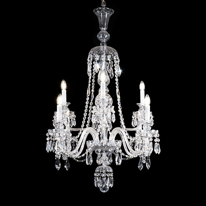 A 20th Century Cut Glass Chandelier 