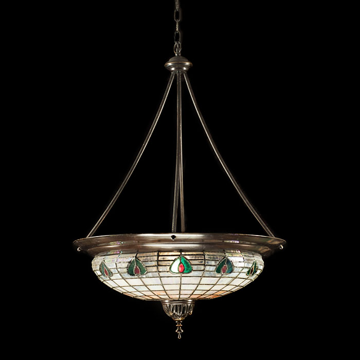 An Art Nouveau Tiffany Style Ceiling Light