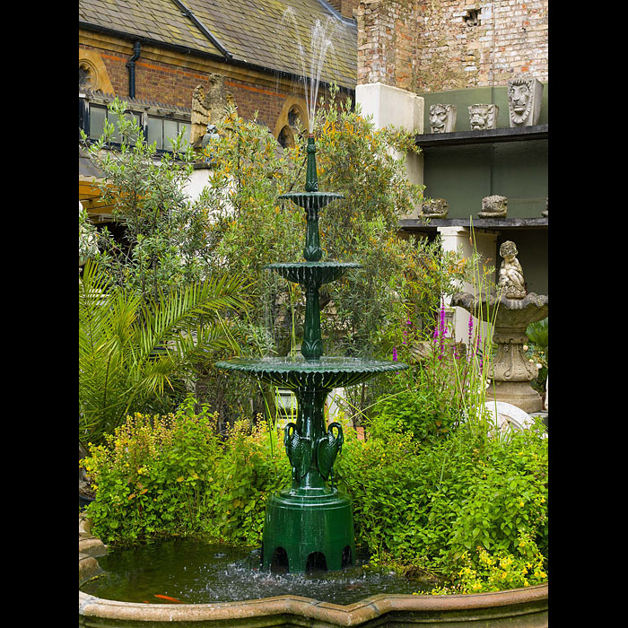 A 20th Century Three Tier Cast Iron Fountain