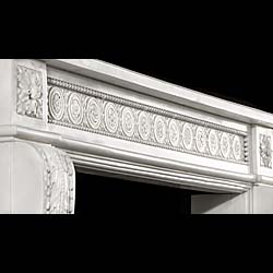 A French Statuary Marble Fireplace Surround