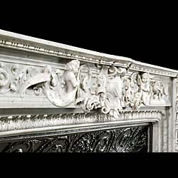 An antique Italian Renaissance style chimneypiece.