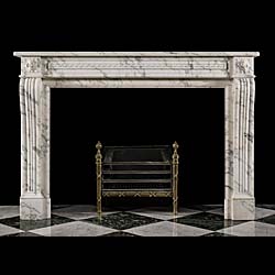 An Antique Louis XVI Statuary Marble Cheminee Fireplace Surround