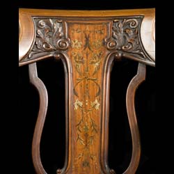 A Pair of Edwardian Inlaid Marquetry Chairs