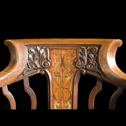 A Pair of Edwardian Inlaid Marquetry Chairs