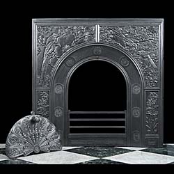 A rare cast iron Antique Stove Front designed by Thomas Jeckyll