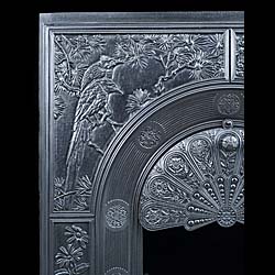 A rare cast iron Antique Stove Front designed by Thomas Jeckyll