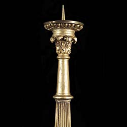 A Tall Pair of Baroque Style Candlesticks 