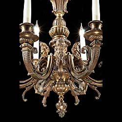 Large Bronze Baroque Style  Chandelier 