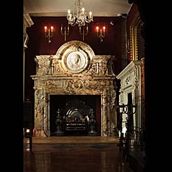 A majestic Antique fireplace in Sarrancolin Opera Marble