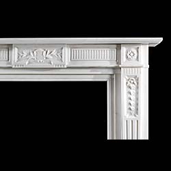 A Regency Style Statuary Marble Fireplace