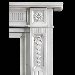 A Regency Style Statuary Marble Fireplace