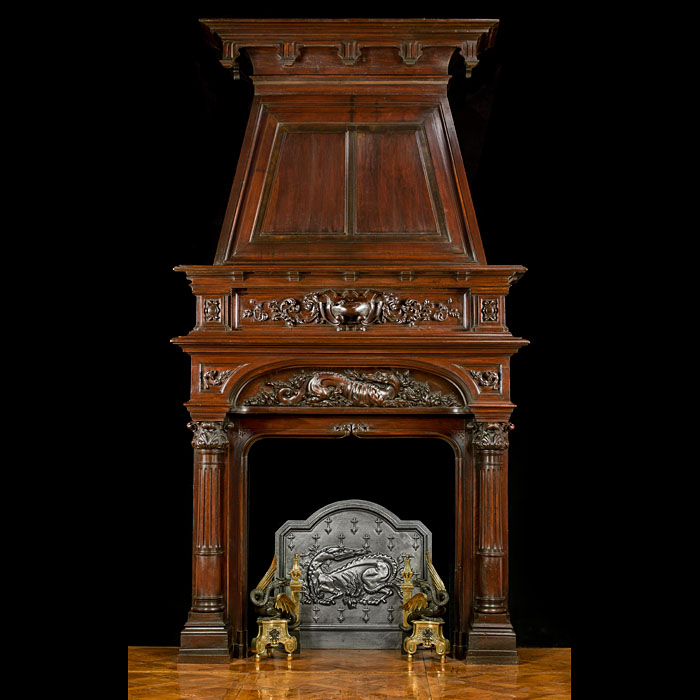 A Tall Ornate Walnut French Trumeau