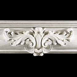 French Carrara Marble Fireplace Surround