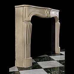 An Antique Louis XV stone chimneypiece 