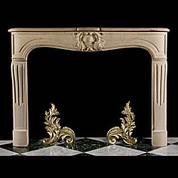 An Antique Louis XV stone chimneypiece 