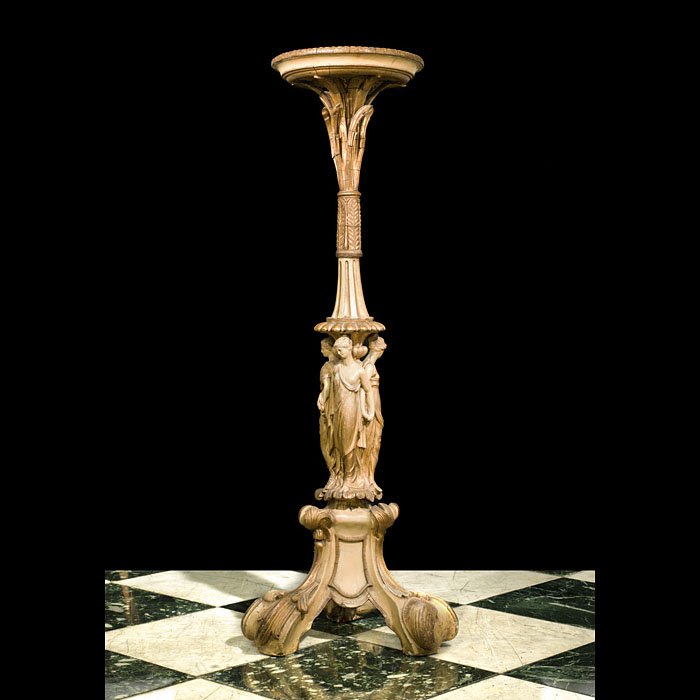 A Victorian Carved Wood & Gesso Jardiniere