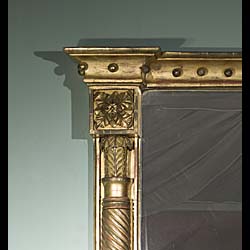 A Large Regency Giltwood Overmantel Mirror