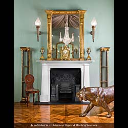 A Large Regency Giltwood Overmantel Mirror