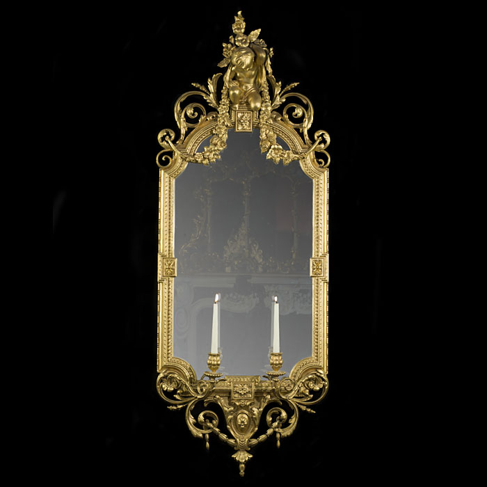 A Large Rococo Style Girandole Mirrror