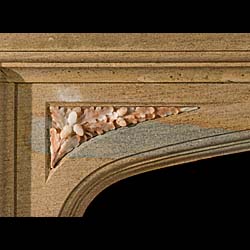 A Victorian Tudor style antique fossil stone chimneypiece     