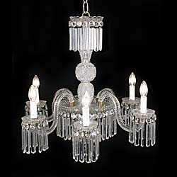 A Cut Glass Regency Style Chandelier