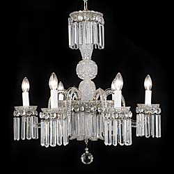 A Cut Glass Regency Style Chandelier